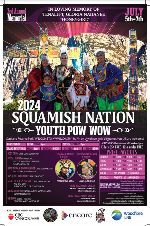 2nd Annual Memorial Squamish Nation Youth Pow Wow 2024